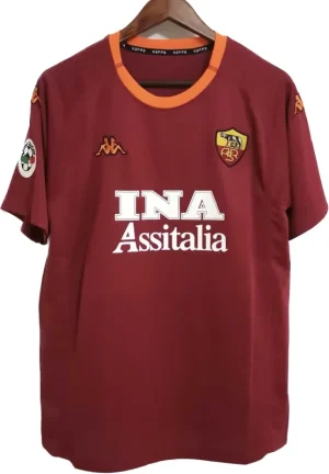 2000/01 Roma Retro Jersey Home