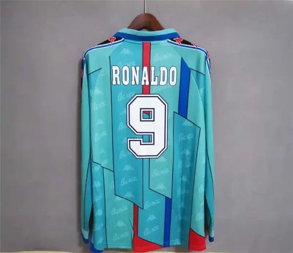 1996/97 Barcelona Retro Long Sleeve Jersey Away