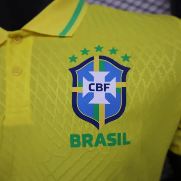 Brazil Men's 2024 Slim Fit POLO Shirt - Yellow