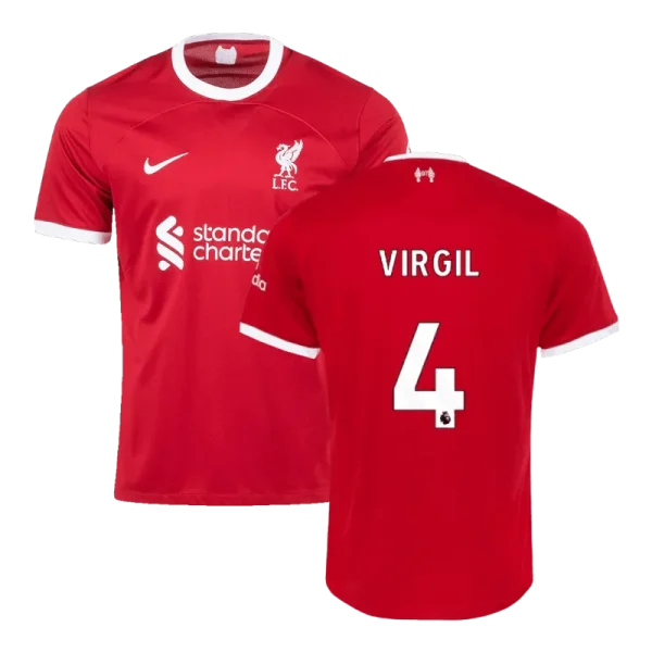 M.SALAH #11 VIRGIL #4 SZBOSZLAI #8 MAC ALLISTER #10 Liverpool Home Jersey 2023/24