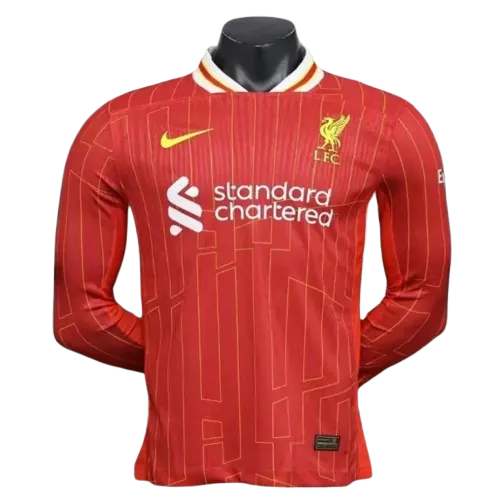 24-25 Player Version Long Sleeve Liverpool Home Football Shirt