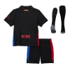 Barcelona Away Custom Full Soccer Kids Kit 2024-25 - Spotify Logo Without Text