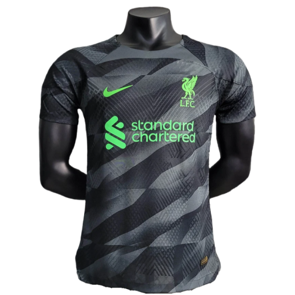 Liverpool Player Version  Goalkeeper Black Football Shirt 2023/2024