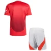 2024/25 Kids Manchester United Home Kit(Jersey+Shorts)