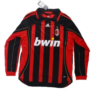 2006/07 AC Milan Retro Jersey Home Long Sleeve