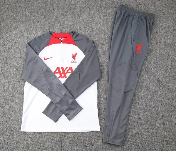 Liverpool Half-Pull Training Suit White Jersey 2023/2024