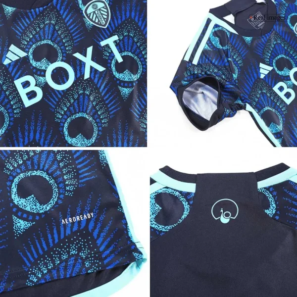 2023-24 Kids Leeds United Away Kit Jersey+Shorts