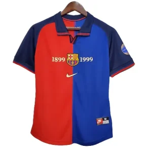 1999-2000 Barcelona Retro Jersey 100-Yeas Anniversary Home