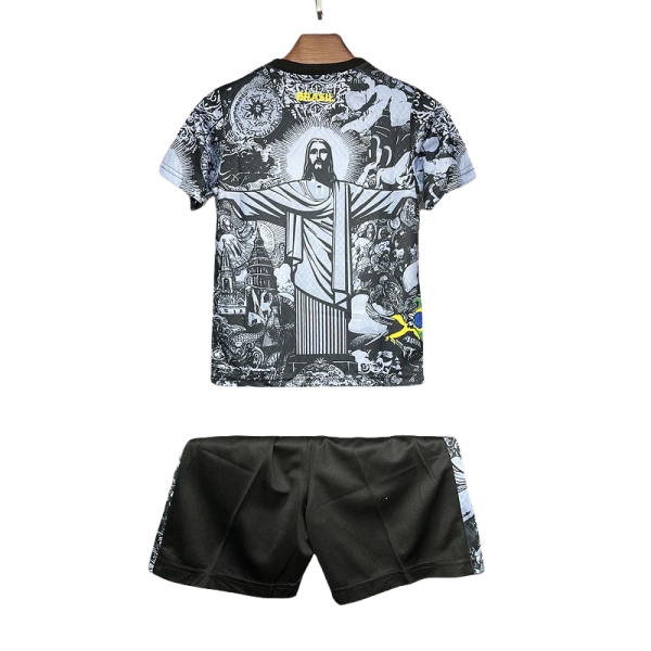 2024 Brazil Christ the Redeemer Special Kids Kit Football Jersey