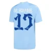 Manchester City HAALAND #9 GREALISH #10 DE BRUYNE #17 STONES #5 J.ALVAREZ #19 FODEN #47 Japanese Tour Printing Home Jersey 2023/24