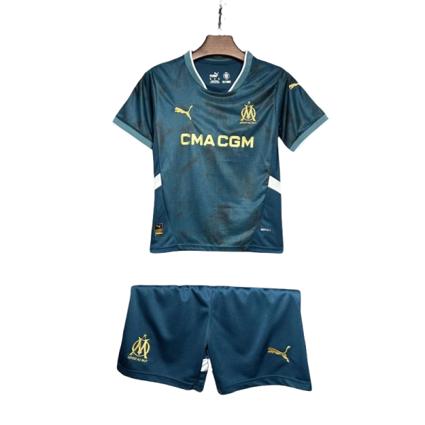 24-25 Marseilles Away Soccer Kids Kit Jersey+Shorts