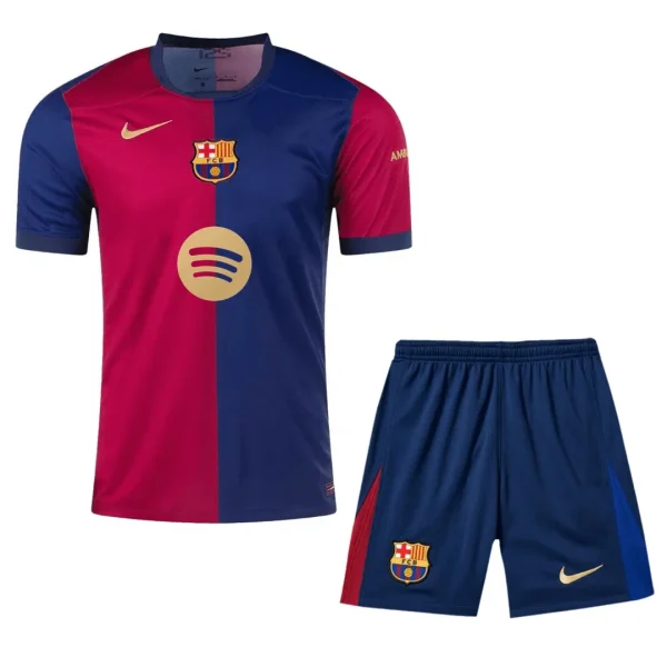 Barcelona Home Full Kit(Jersey+Shorts+Socks) 2024/25 - Spotify Logo Without Text