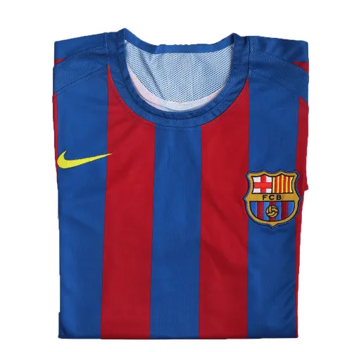 2005/06 Barcelona Ronaldinho #10 UCL Final Retro Jersey Home