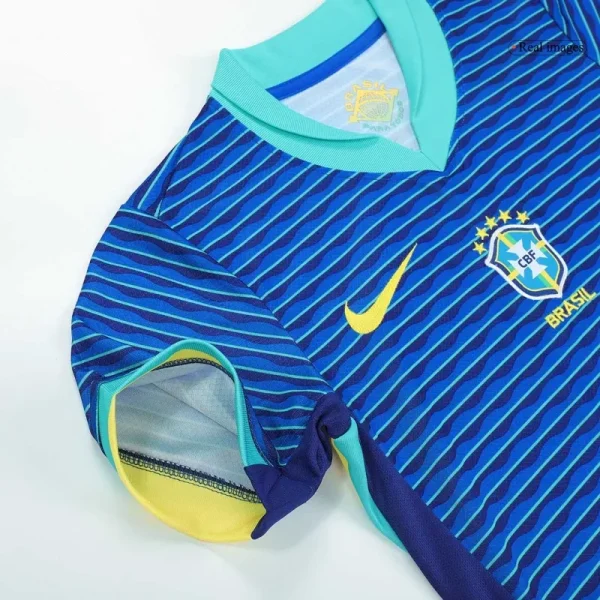 Kids Brazil Custom Away Soccer Kits 2024