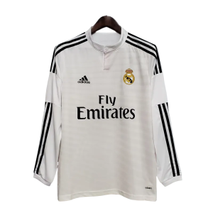 2014/15 Real Madrid Retro Long Sleeve Jersey Home