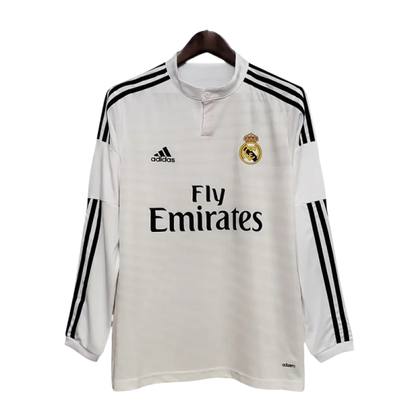 2014/15 Real Madrid Retro Long Sleeve Jersey Home