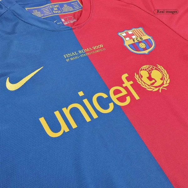 2008/09 Barcelona UCL Final Retro Home Long Sleeve Jersey
