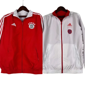 2023-2024 Bayern Munich Reversible Windbreaker £¨Red-white£©Soccer Jersey 1:1 Thai Quality