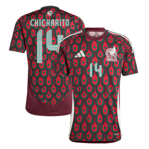 Mexico Adidas CHICHARITO #14 Copa América Soccer Jersey Home Custom Shirt 2024