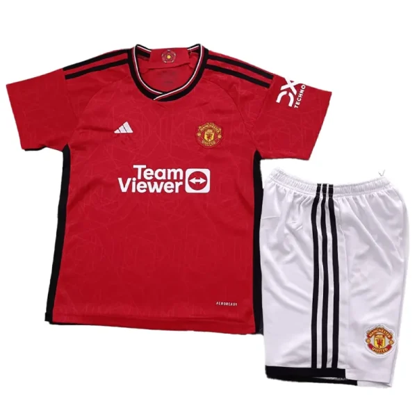 2023/24 Kids Manchester United Home Jersey Kit