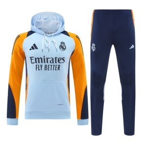 2024-25 Real Madrid Zipper Sweatshirt Kit(Top+Pants) White