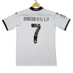 2009/10 Valencia VICENTE #14 DAVID VILLA #7 Retro Jersey Home 2009/10