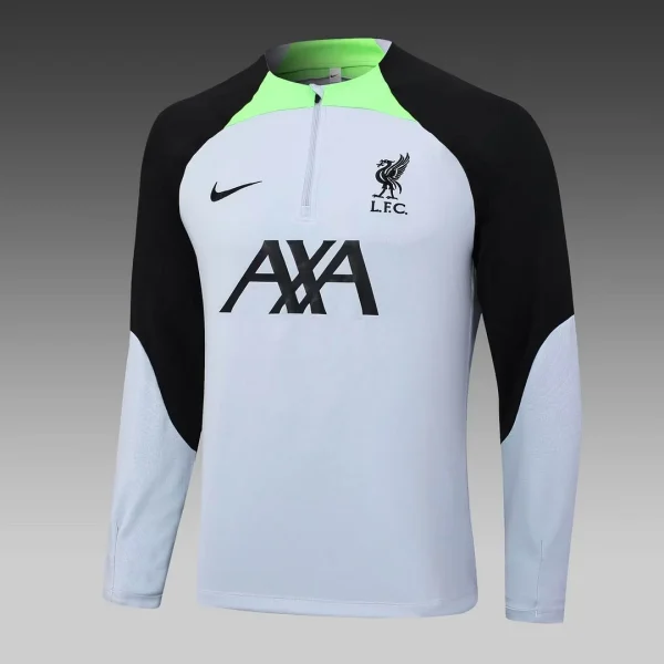 Liverpool Half-Pull Training Suit Grey Jersey 2023/2024