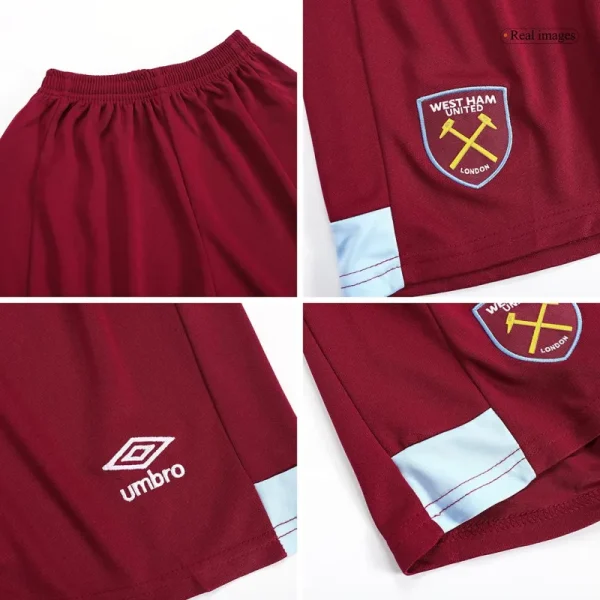 2023/24 Kids West Ham United Home Kit Shirt+Shorts