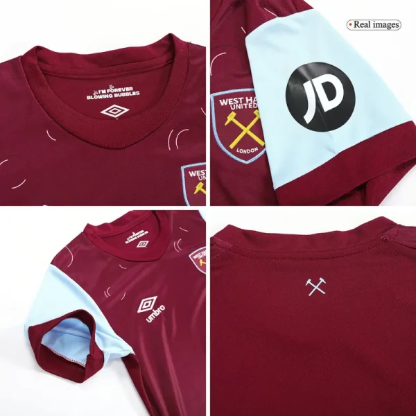 2023/24 Kids West Ham United Home Kit Shirt+Shorts