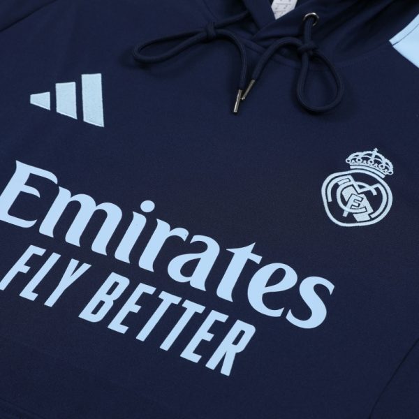 2024-25 Real Madrid Zipper Sweatshirt Kit(Top+Pants) White