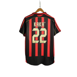 2006-07 AC Milan Ronaldo #99 Maldini #3 Kak¨¤ #22 Retro Jersey Home Replica