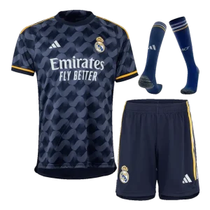 2023/24 Real Madrid Away Whole Kit Jersey+Shorts+Socks