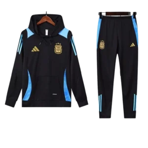 Argentina Nation 2024-25 Hooded Black Training Tracksuit Kits