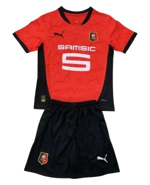 Kids Stade Rennais Home Kits Jersey+Short 2024-25