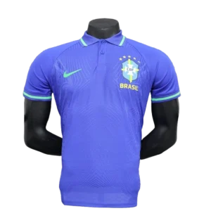 Brazil Nike Men's 2024 Slim Fit POLO Shirt - Blue