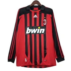 2007/08 AC Milan Retro Jersey Home Long Sleeve