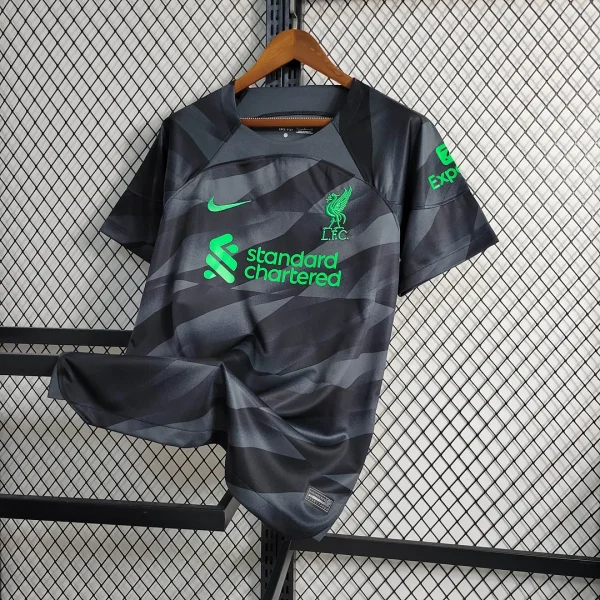 Liverpool Goalkeeper Black Soccer Jersey 2023/2024