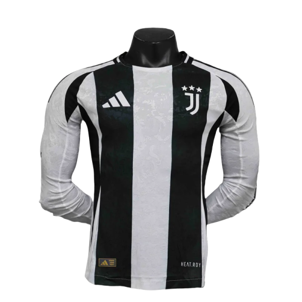 24-25 Juventus Home Soccer Jersey Player Version Long Sleeve