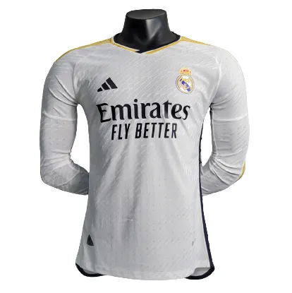 2023/24 Real Madrid Home Long Sleeve Jersey Player Version