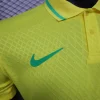 Brazil Men's 2024 Slim Fit POLO Shirt - Yellow