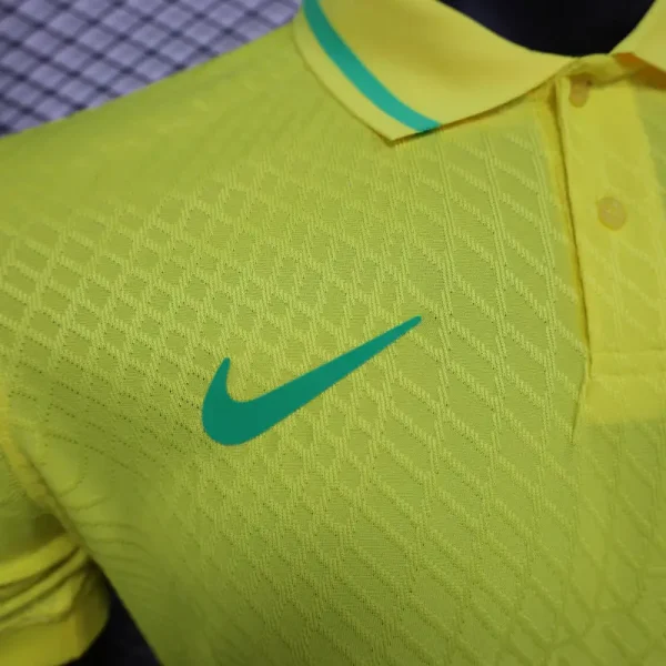 Brazil Men's 2024 Slim Fit POLO Shirt - Yellow