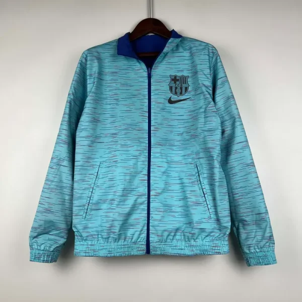 2023-2024 Barcelona Reversible Windbreaker Blue Soccer Jersey 1:1 Thai Quality