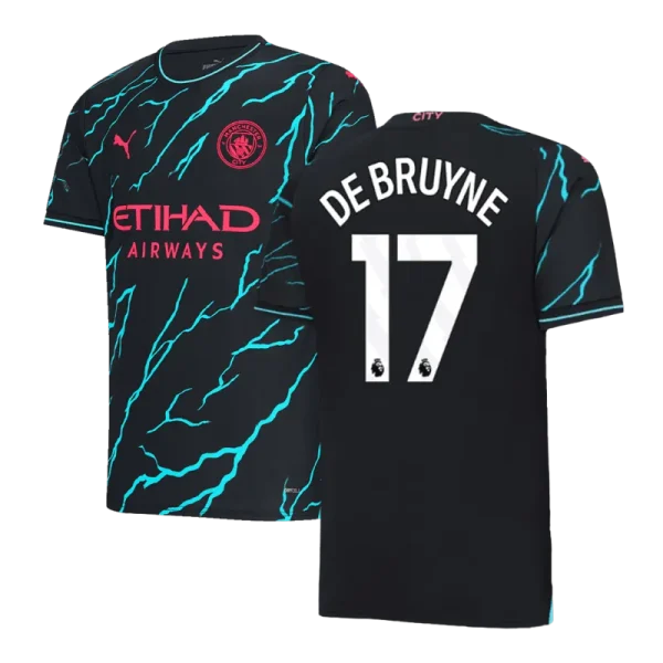 HAALAND #9 DE BRUYNE #17 J.ALVAREZ #19 FODEN #47 Manchester City Third Away Jersey 2023/24