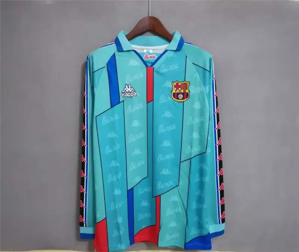 1996/97 Barcelona Retro Long Sleeve Jersey Away