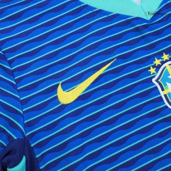 Kids Brazil Custom Away Soccer Kits 2024