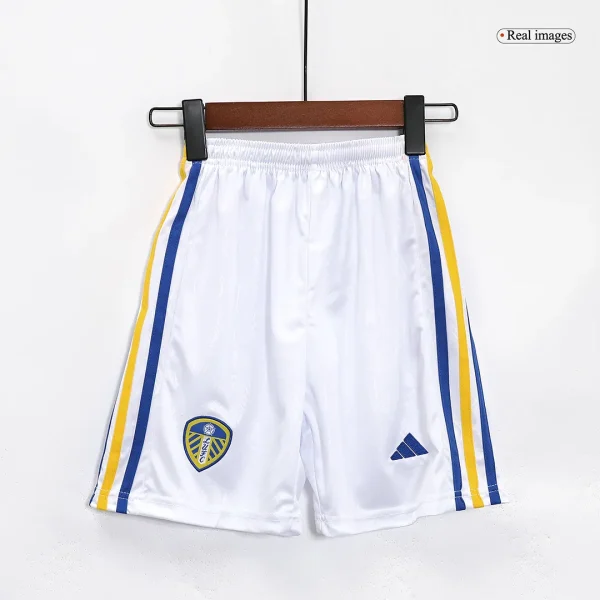 2023/24 Kids Leeds United Home Kit Jersey+Shorts