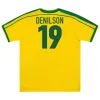 Brazil Nation Retro Ronaldo #9 Rivaldo #10 Cafu #2 Leonardo #18 R.carlos #6 Denilson #19 Jersey Home World Cup 1998