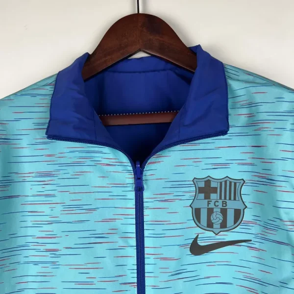 2023-2024 Barcelona Reversible Windbreaker Blue Soccer Jersey 1:1 Thai Quality