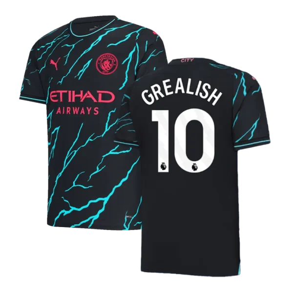 HAALAND #9 DE BRUYNE #17 J.ALVAREZ #19 FODEN #47 Manchester City Third Away Jersey 2023/24