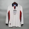 1998 England World Cup Home Retro Jersey Long Sleeve #7 BACKHAM #20 OWEN